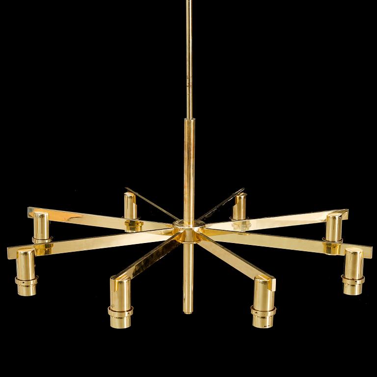 Hans-Agne Jakobsson, A brass chandelier, Markaryd, 1960's.