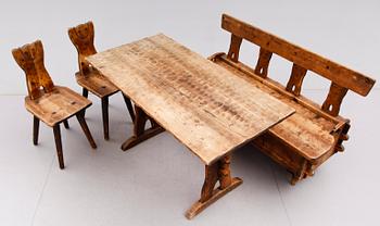SITTGRUPP, 4 delar, allmoge, 1800-talets första.