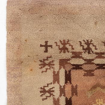 A knotted pile rug, probably Finland, 1930's-40's, c. 295 x 165 cm.