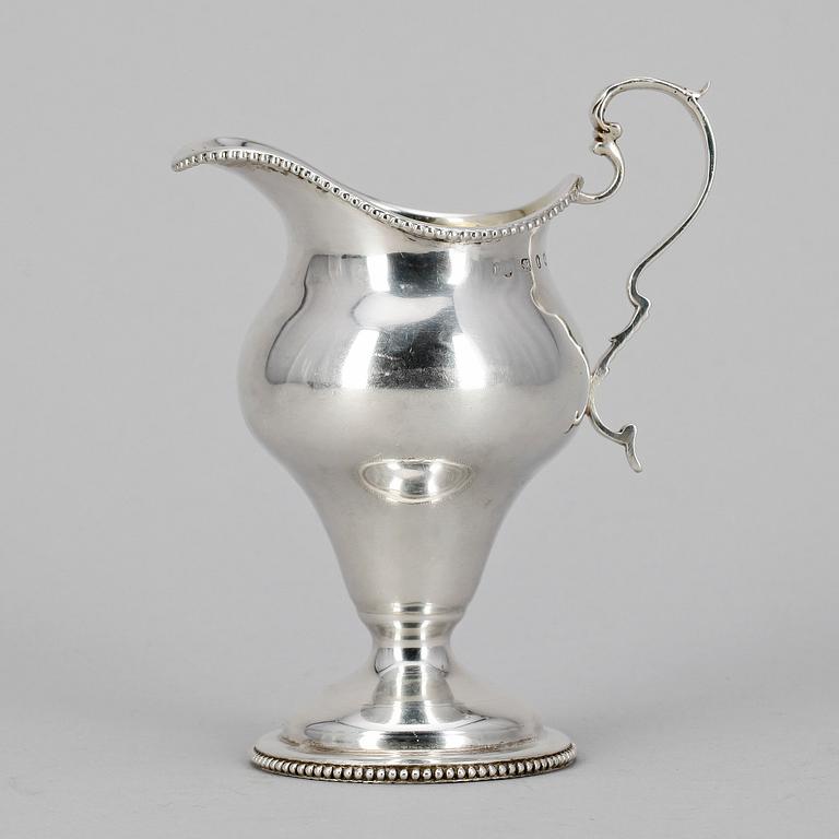 GRÄDDKANNA, silver, Natan & Hayes, Birmingham, England, 1885-86, tot, vikt ca. 103 g.