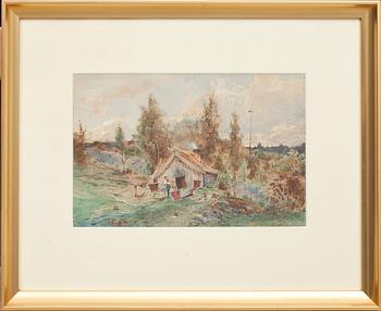 JULIUS KRONBERG, akvarell, signerad och daterad -(18)70.