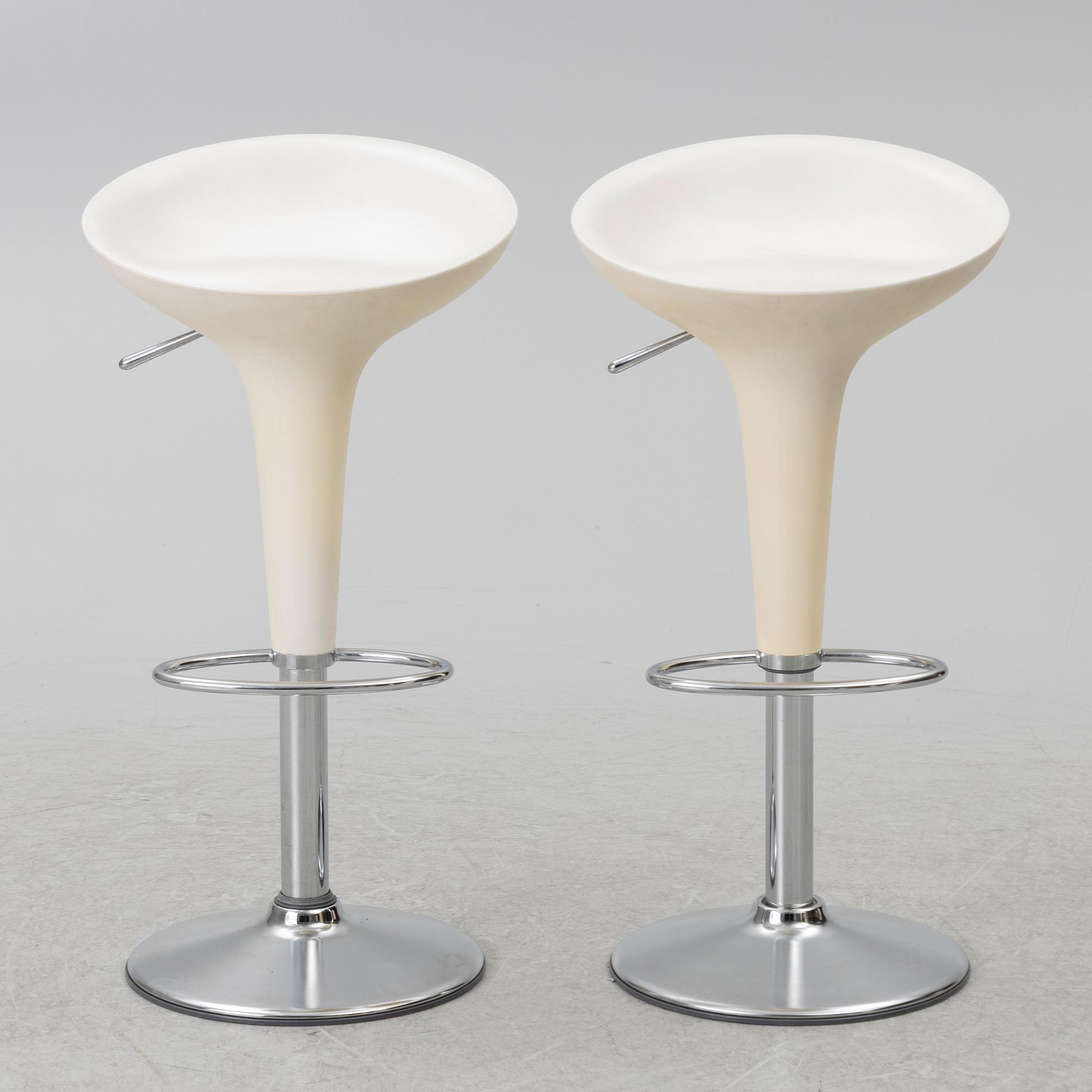 Stefano Giovannoni, bar stools, a pair, Bombo Swivel, Magis, early 2000s.
