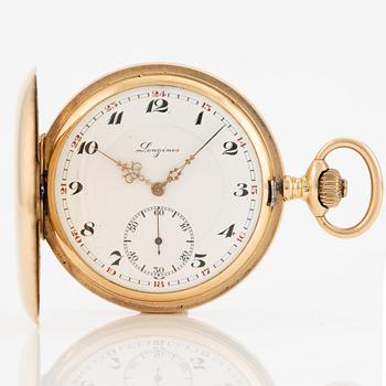 Longines, pocket watch, hunter-case, 52 mm.