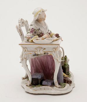 FIGURIN, porslin, Meissen. 1700-tal.