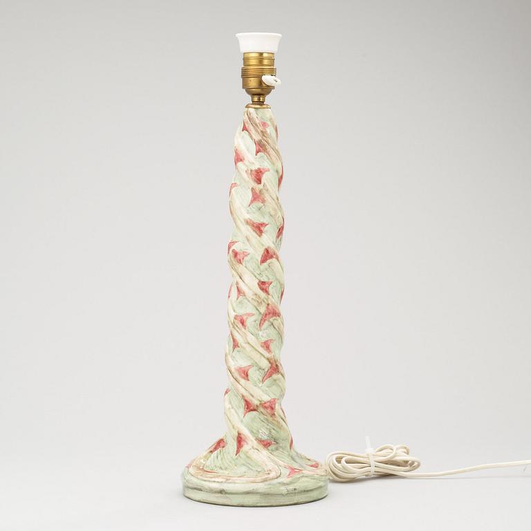 RÖRSTRAND, bordslampa, jugend, omkring 1900.