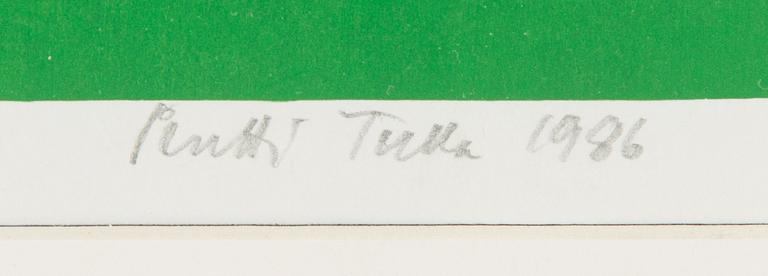Pentti Tulla, serigrafi, signerad och daterad 1986, numrerad 29/50.