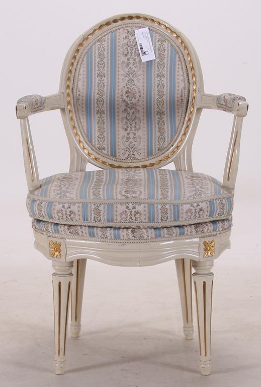 KARMSTOL/SKRIVBORDSSTOL, gustaviansk 1700-tal.