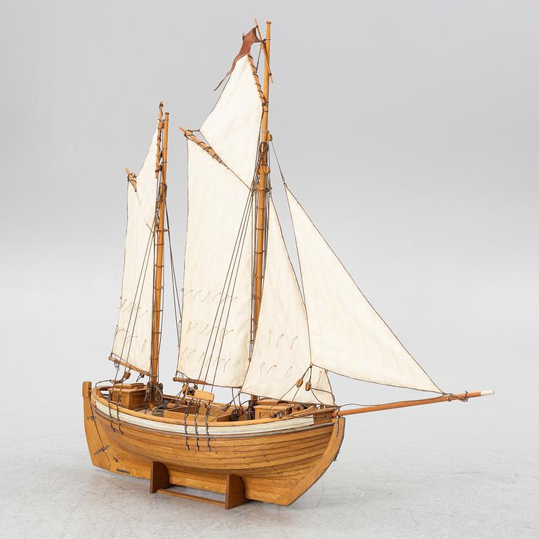 Modell av galeasen "Petter" av Orust, Lars Herngren 1990-tal.