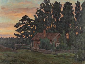 Albert Petri, oil on canvas, signed and dated 1919.