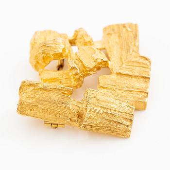 Björn Weckström, a brooch, 18K gold, Finland. For Lapponia.