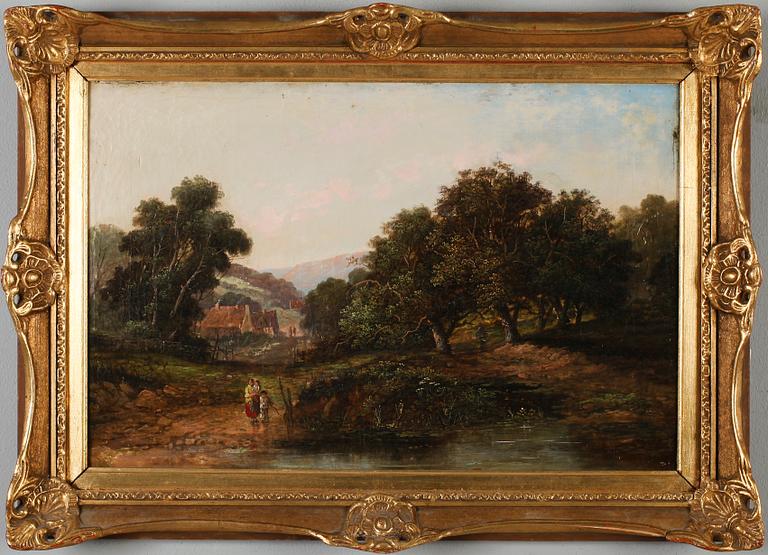 OKÄND KONSTNÄR, olja på duk, ej signerad, England, 1800-tal.
