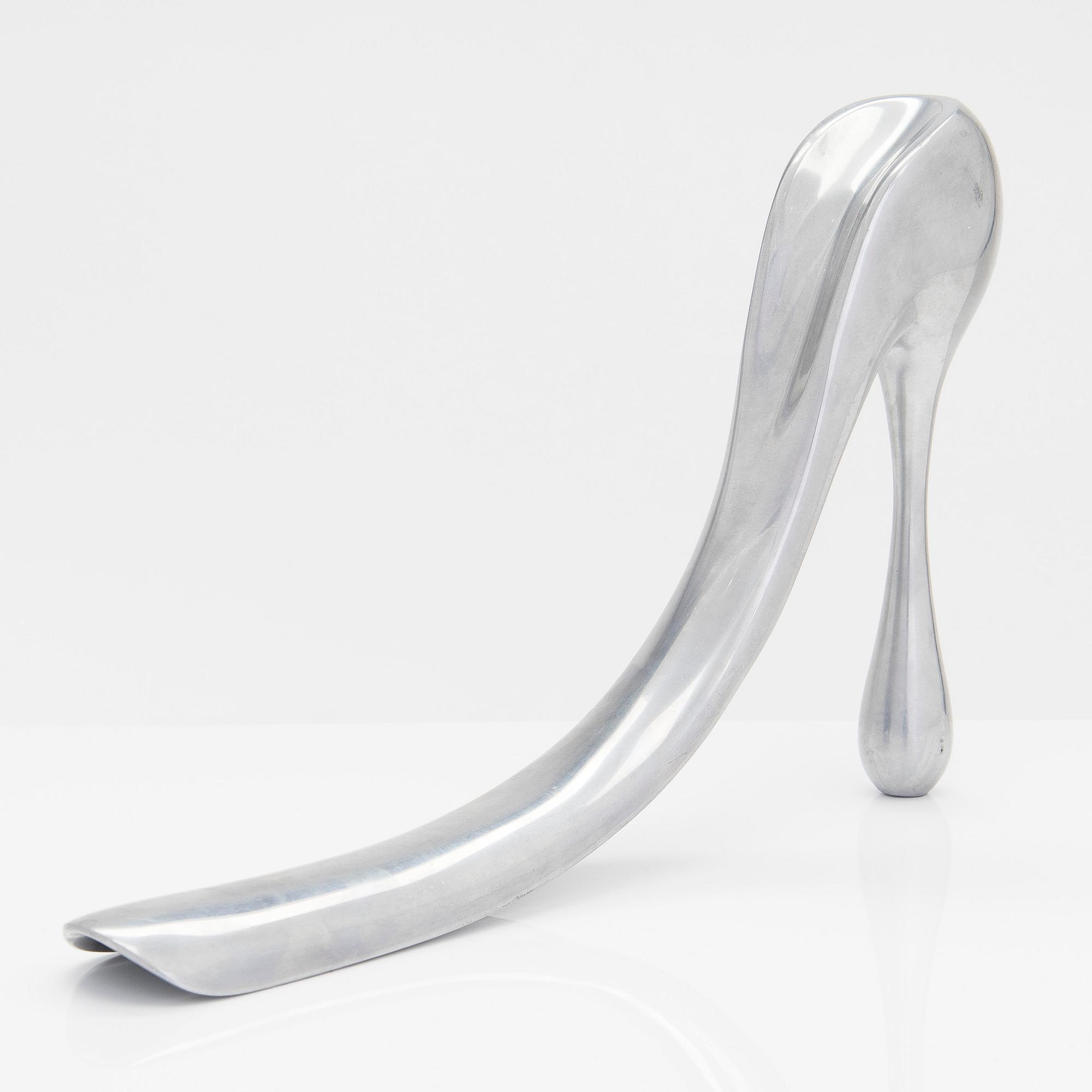 Manolo Blahnik, an aluminium shoe horn for Habitat.