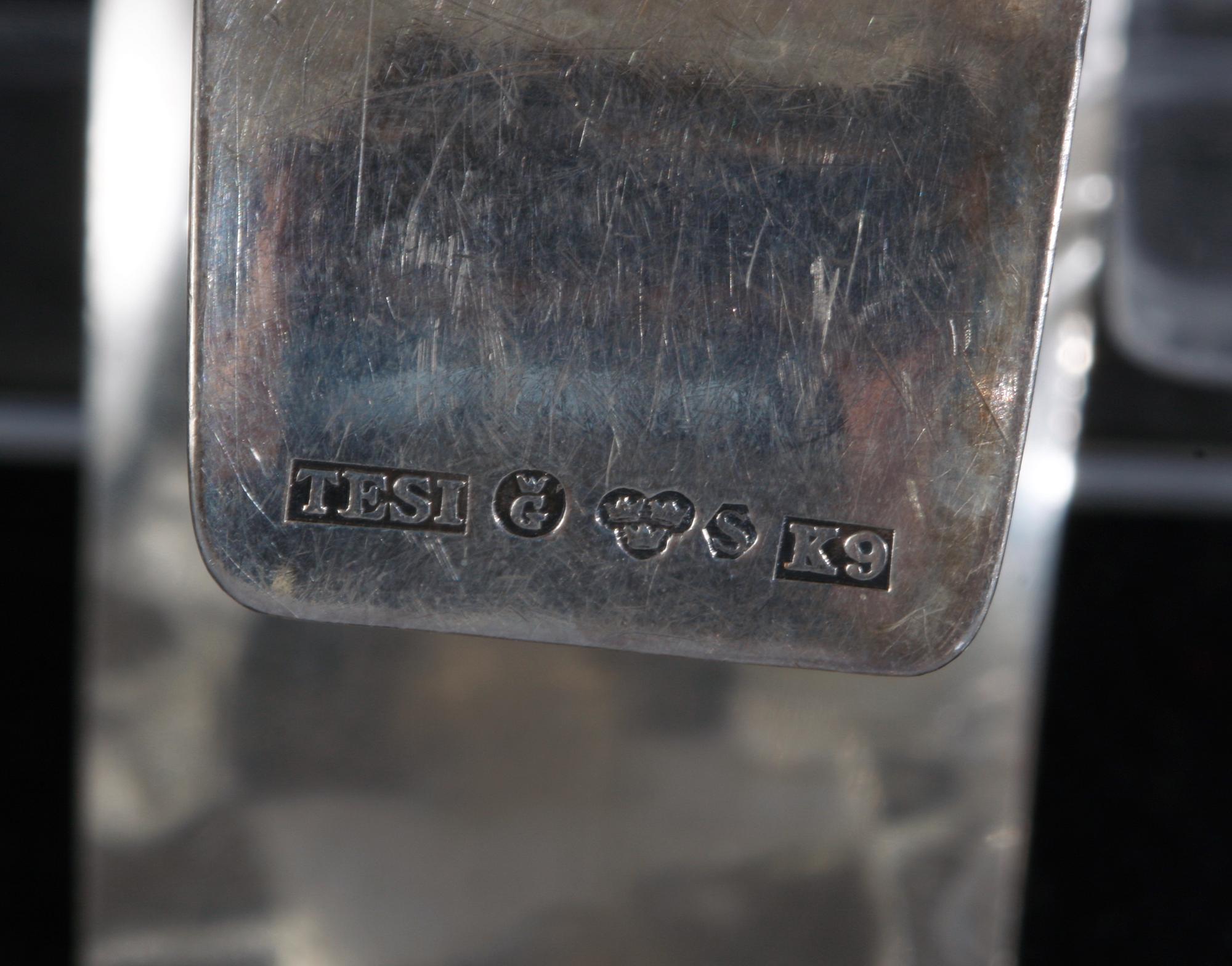 ARMBAND, 2 st, bla silver 1960.
