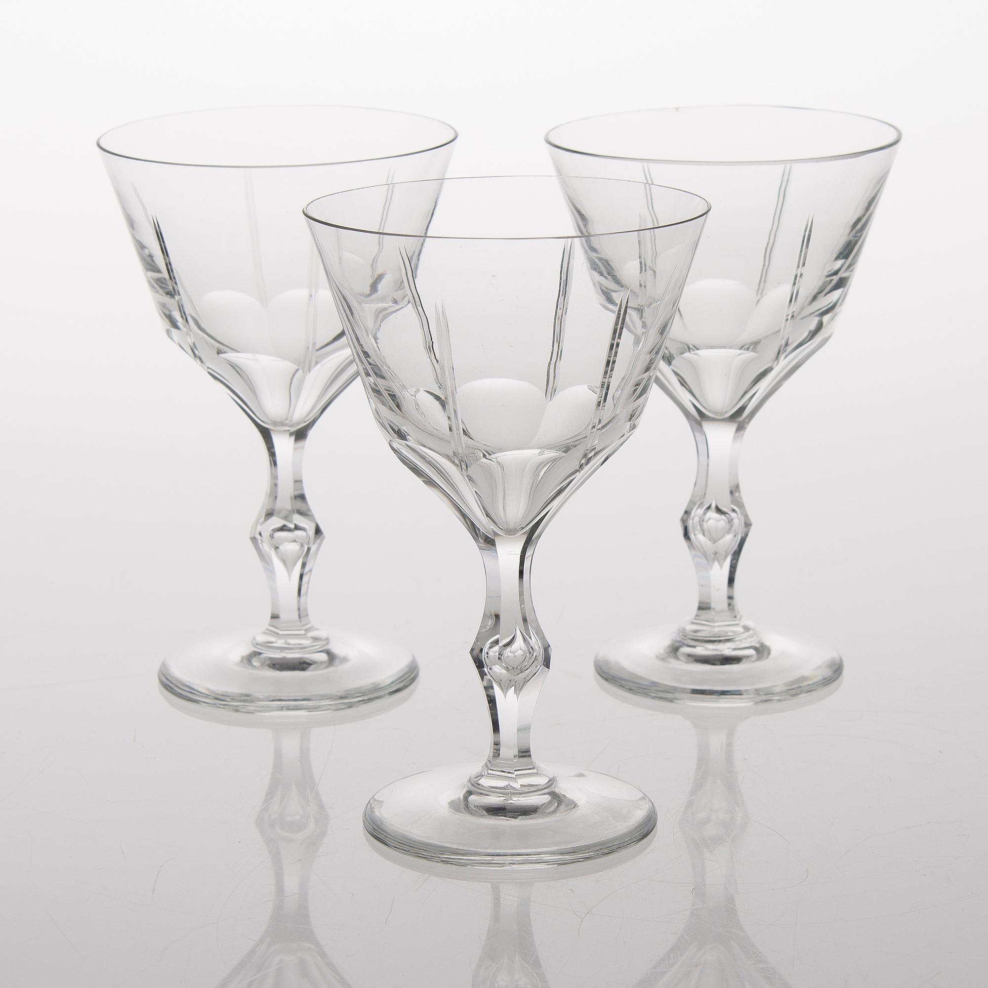 A 72-piece set of footed glassware from the first half of the 20th Century.