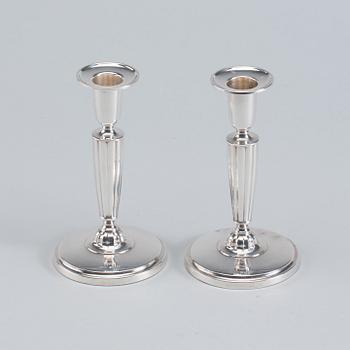 LJUSSTAKAR, ett par, silver, G.A.B 1966-1970.