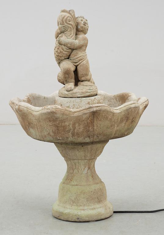 TRÄDGÅRDSFONTÄN, sten-komposit, 1900-talets slut.