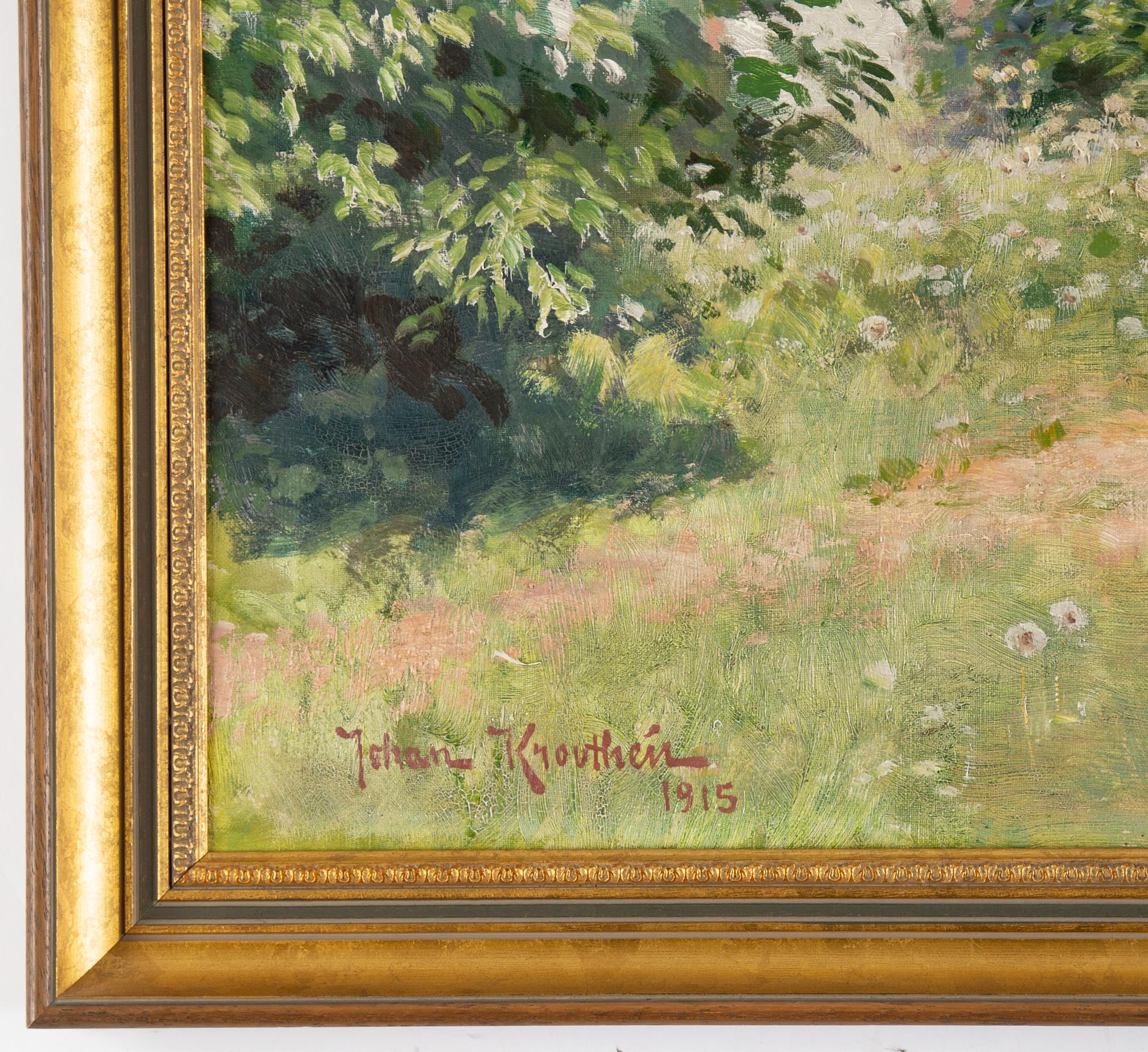 Johan Krouthén, olja på duk, signerad och daterad 1915.