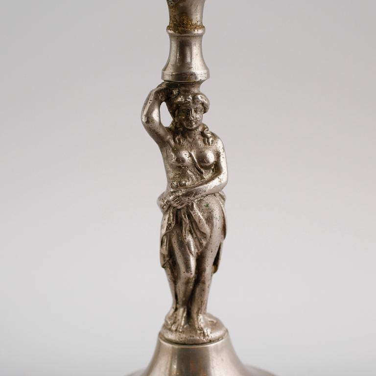 DRYCKESHORN, 1 par, nickel och horn, 1900-talets första hälft.
