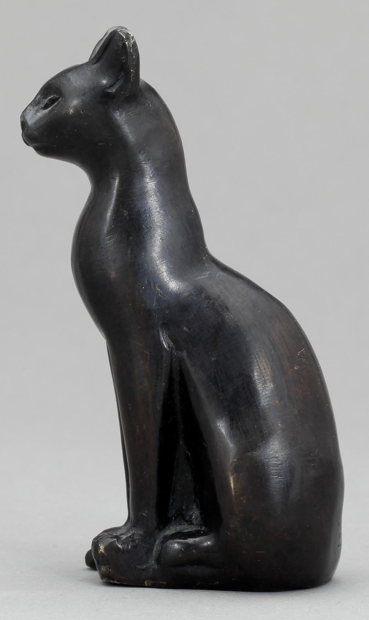 KATTSTATYETT, brons, egyptiserande, 1900-tal.
