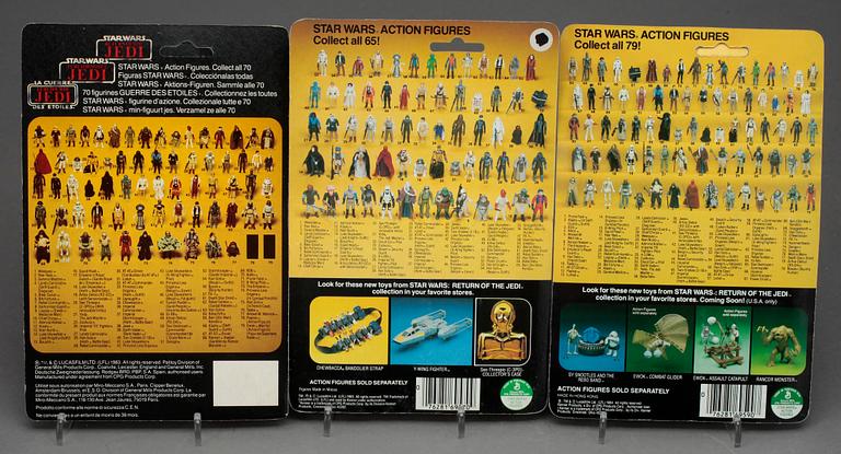 STAR WARS, 6 stycken actionfigurer, Kenner samt Palitoy, 1983-84.