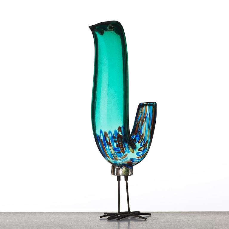 Alessandro Pianon, a "Pulcino" glass bird, Vistosi, Murano, Italy 1960's.