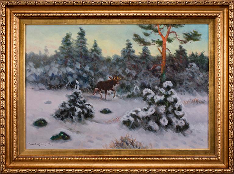 HENNING HOUGAARD, olja på duk. Sign.