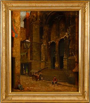 OKÄND KONSTNÄR, olja på duk, signerad och daterad EN Stomnor 1866.