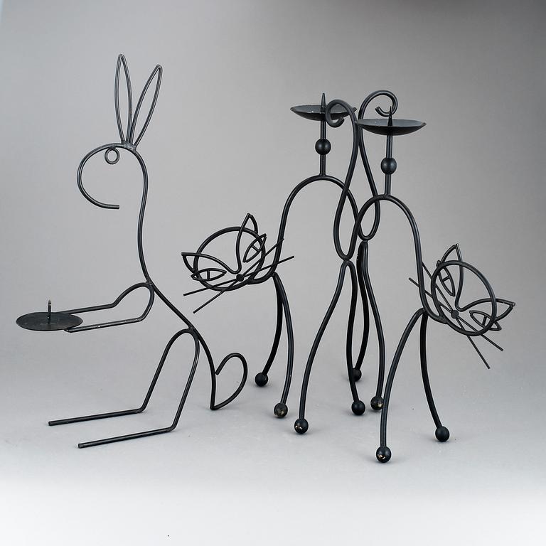 LJUSSTAKAR, 2+1 st, Gunnar Ander, Ystad metall.