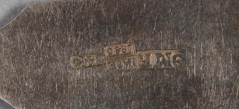 PARTI BESTICK, 16 st, silver, bl.a Ryssland. 1800/1900-tal.