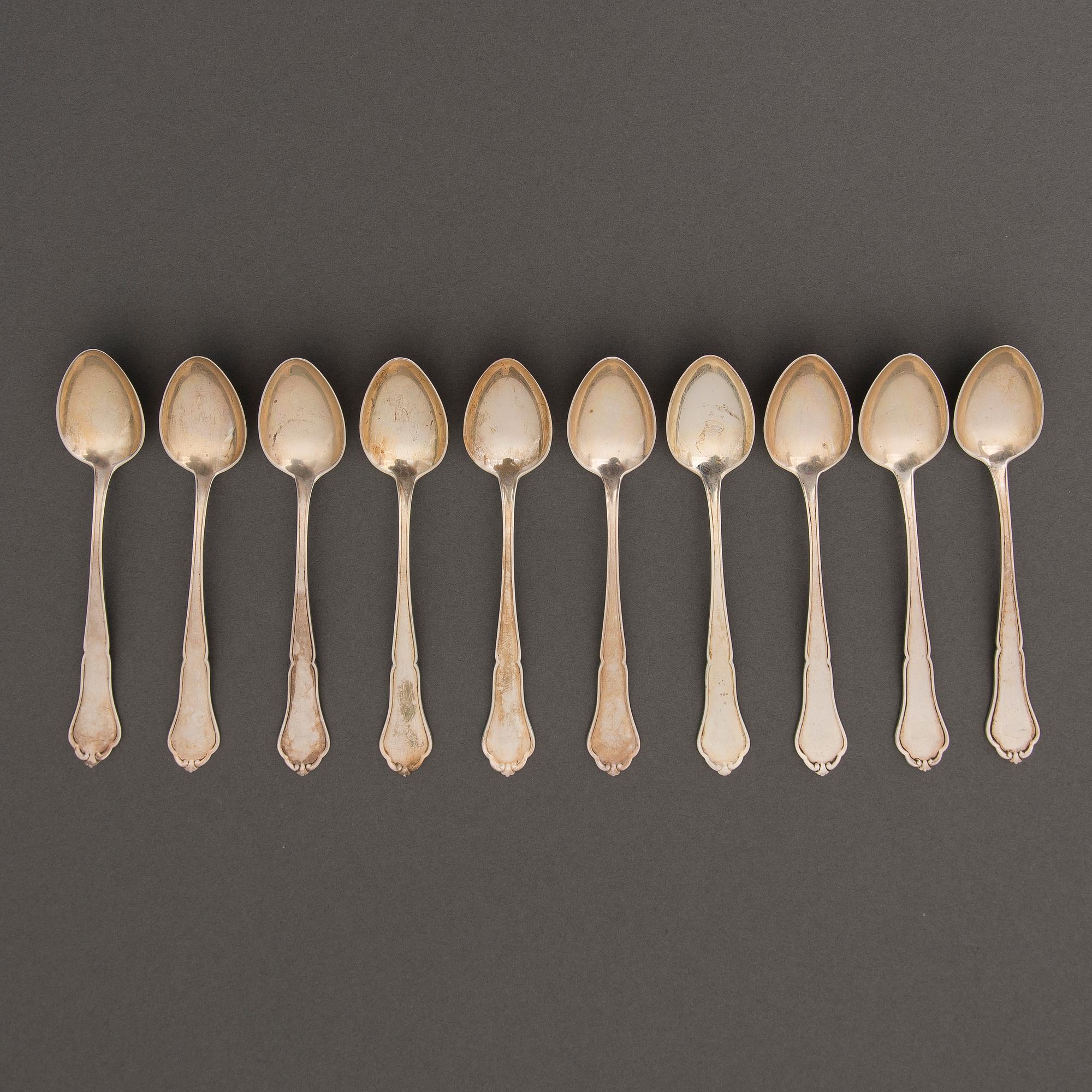 A 173-piece set of 'Chippendale' silver cutlery, Hopeakeskus, Hämeenlinna, Finland 1938-1947.