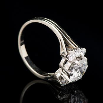 RING, briljantslipad diamant, 18K vitguld. .