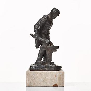 Christian Eriksson, sculpture. Signed. Foundry mark. Bronze, height 21.5 cm.