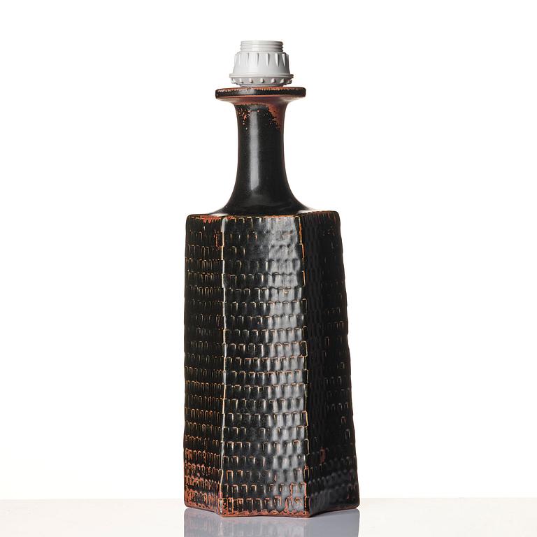 Stig Lindberg, a stoneware table lamp, Gustavsberg Studio 1970.