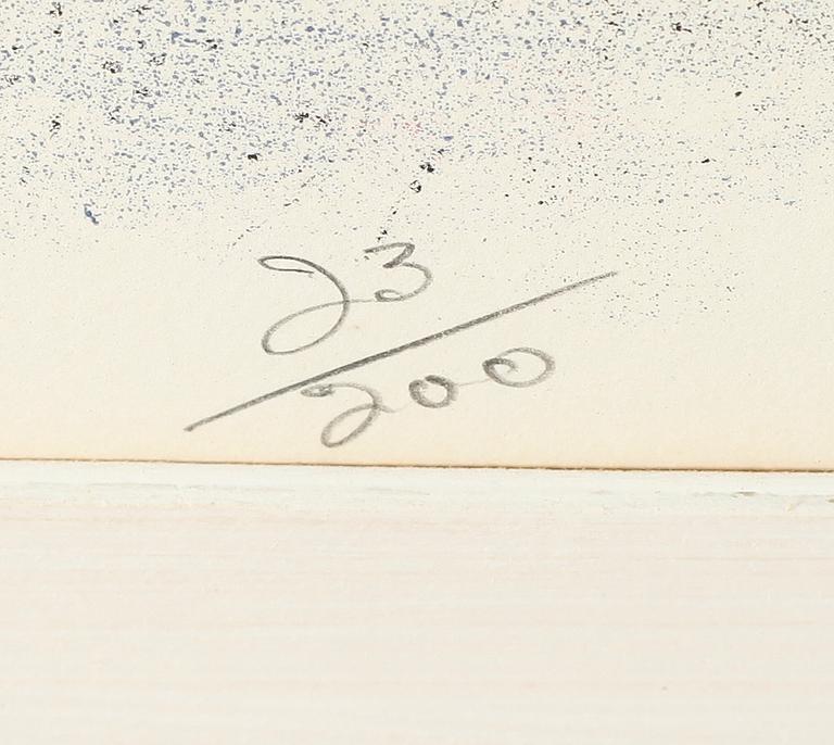 JOHN CHRISTOFOROU, färglitografi, signerad, numrerad 23/200.