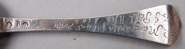 BORDSSKED, silver, Petter Lund, Nyköping, verksam 1694-1736, ca 50 g.