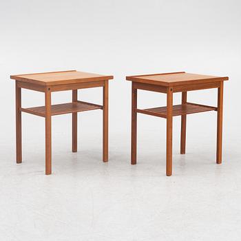 Sängbord, ett par, AB Emmaboda Möbelfabrik, 1950/-60-tal.