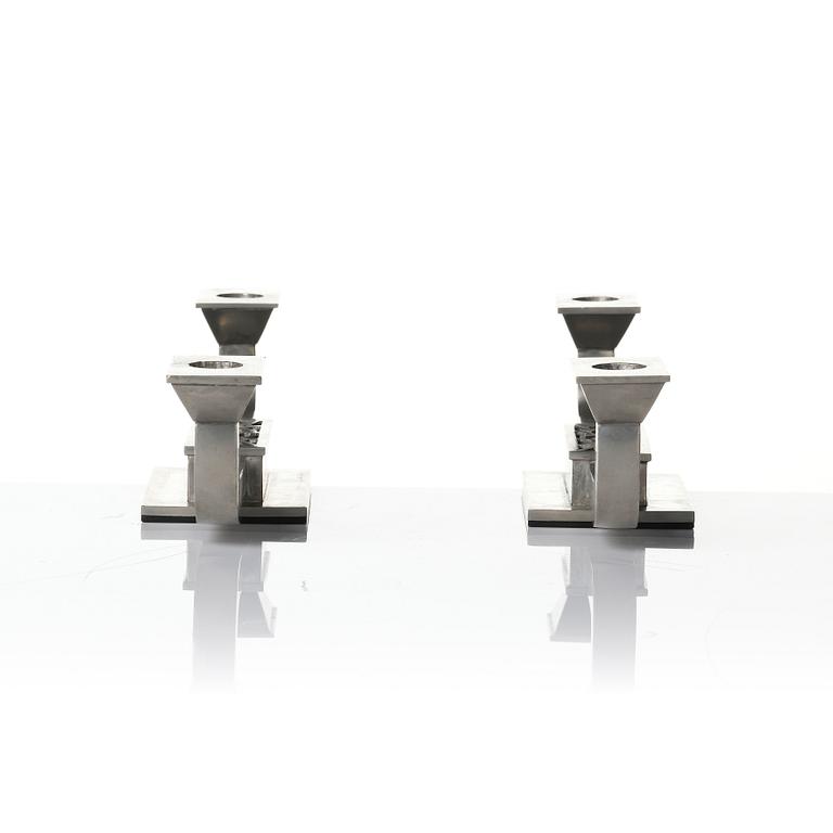Guldsmedsaktiebolaget (GAB), a pair of candelabra model 117B/1, Stockholm, 1930s.