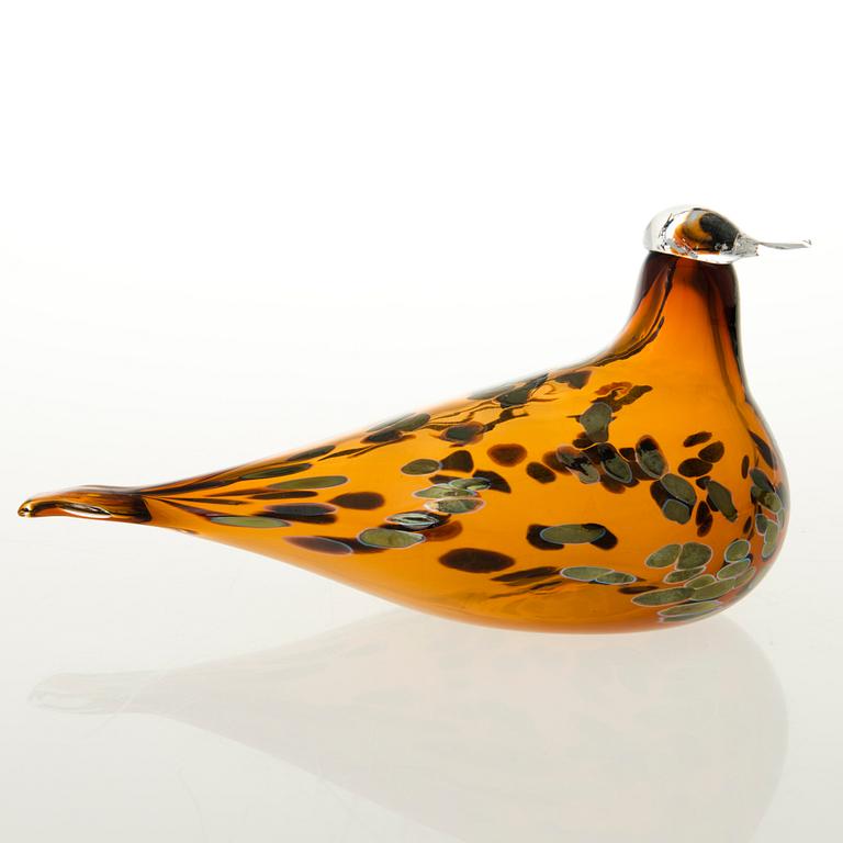 OIVA TOIKKA, a glass bird signed O. Toikka Nuutajärvi.