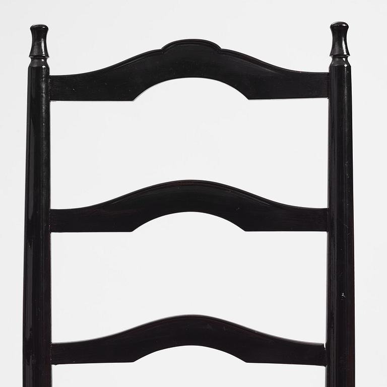 Gunnar Asplund, a set of eight chairs, for the staffroom at Karlshamn Secondary School, Sweden, ca 1912-1918.