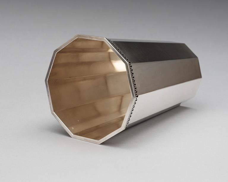 A Gustaf Jansson sterling vase by C.G. Hallberg, Stockholm 1955.