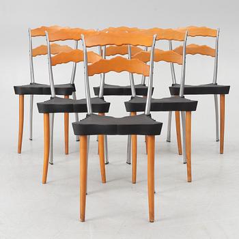 Borek Sipek, six 'Sedlak' chairs, Vitra, 1993.