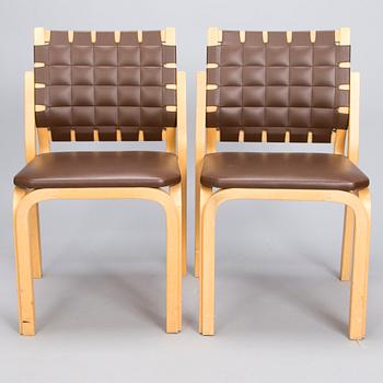 ALVAR AALTO, a set of 4 chairs, model 612, Artek, 1960s.