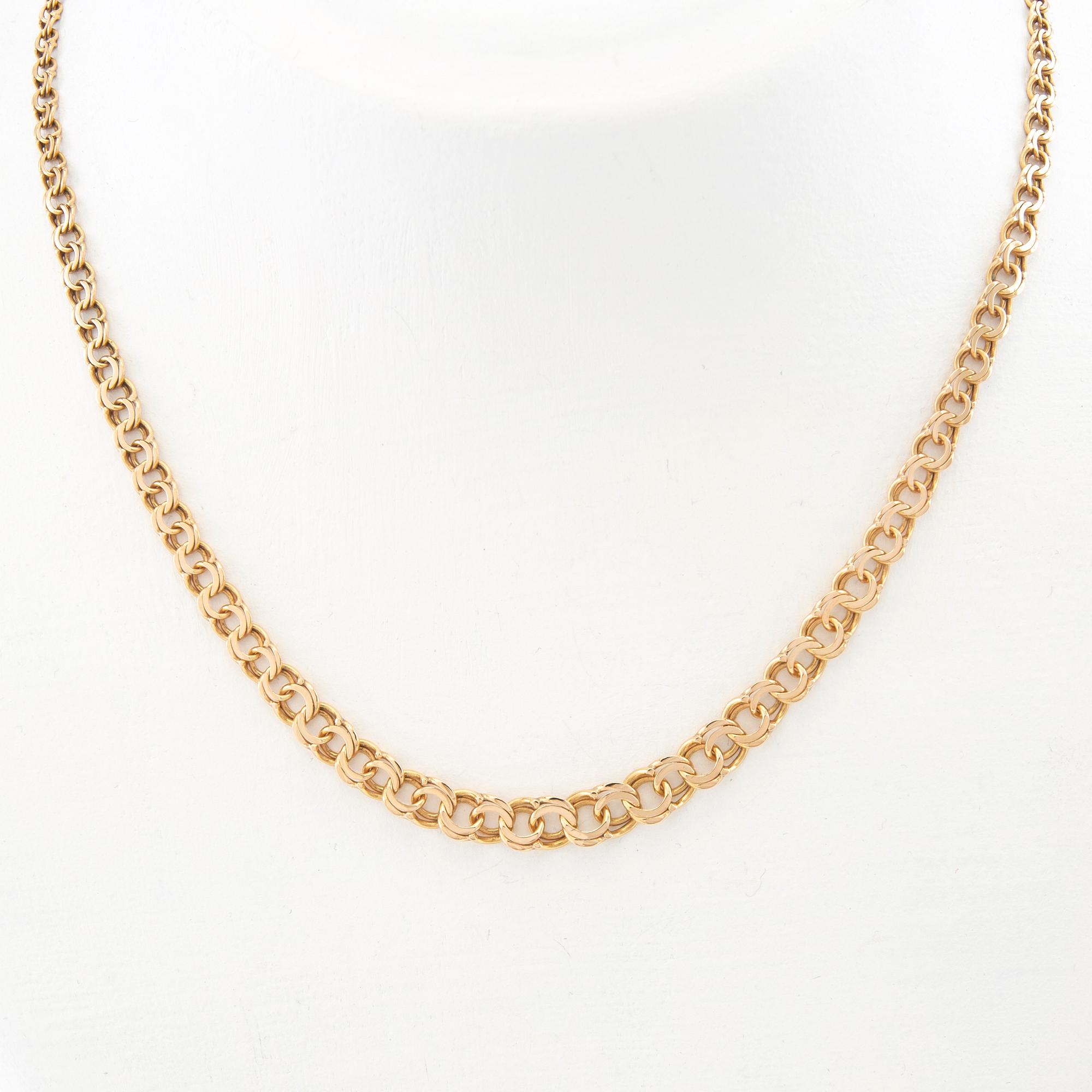 Halsband Bismarck-länk 18K guld.