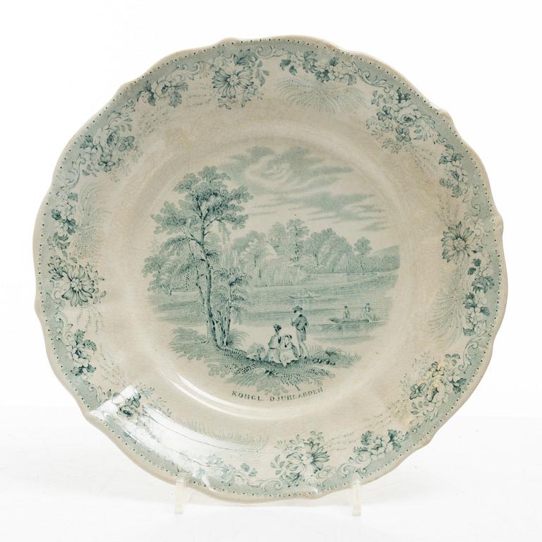 Dinner service, 56 pieces, "Kungliga Djurgården" and "Royal Scenery", Gustavsberg, late 19th century - early 20th century.