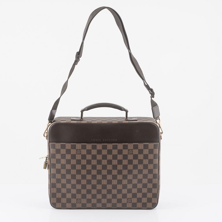 Louis Vuitton, A Damier ebene 'Porte Ordinateur Sabana' laptop case.