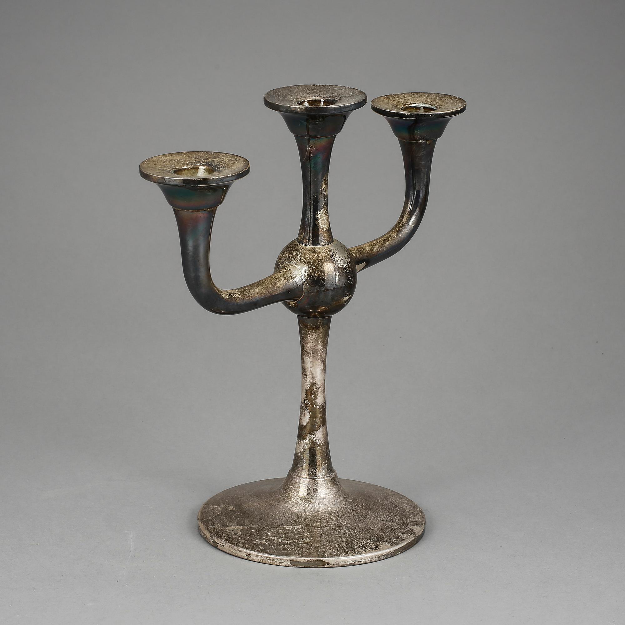 KANDELABER, silver, Karl Jörgen Otteren, Norge, 1900-talets första hälft.