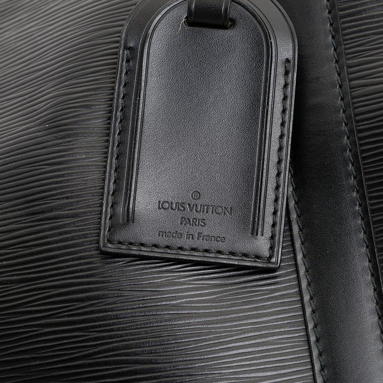 LOUIS VUITTON, Black Epi Leather Keepall 55 Bag.