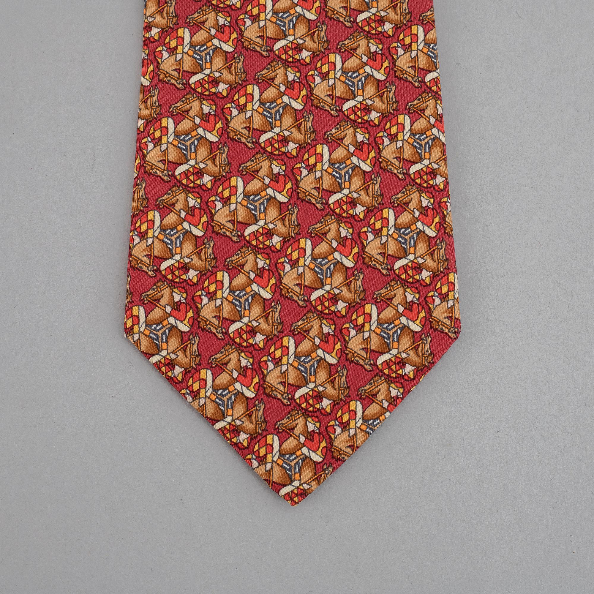 Hermès, 3 silk ties.