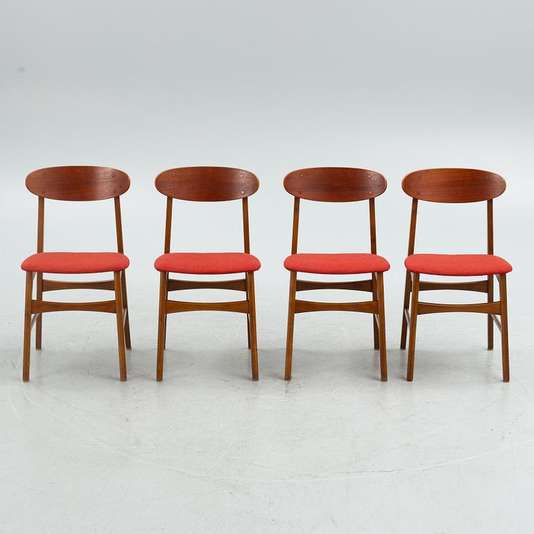 A set of four chairs, 1950's/60's.