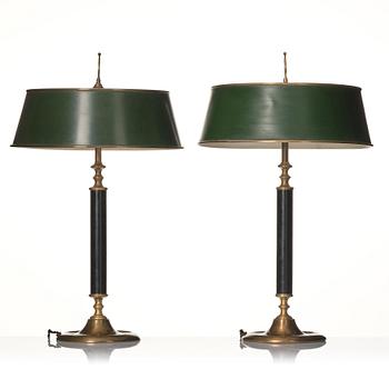 Melchior Wernstedt, a pair of table lamps, model "25760", Nordiska Kompaniet, 1920s.